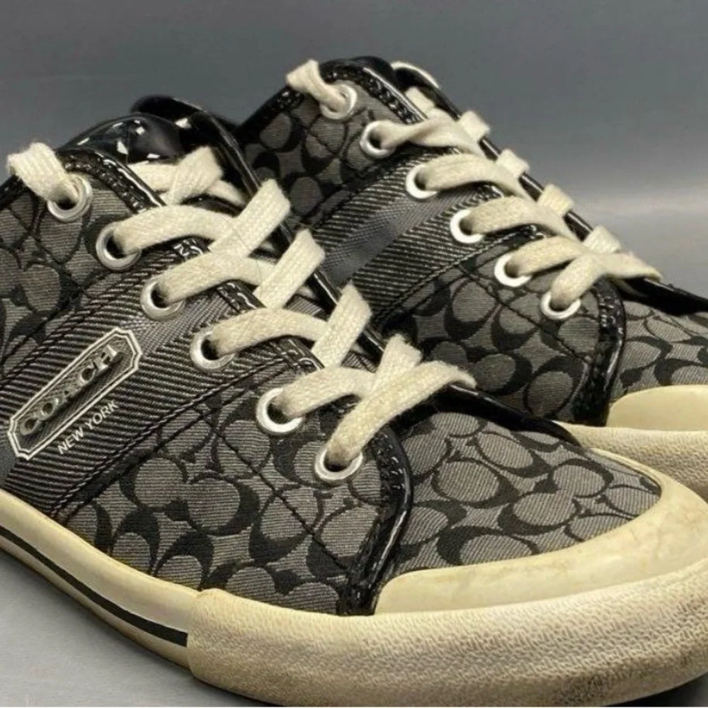 Coach Black and Gray Patterned Sneakers - Picture 4 of 6